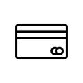 Card vector thin line icon Royalty Free Stock Photo
