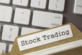 Card Index Stock Trading. 3D. Royalty Free Stock Photo