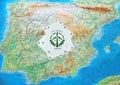 card, joker, map, spain, cartography, blur, ecology, energy, ren Royalty Free Stock Photo