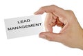 Card for lead management Royalty Free Stock Photo