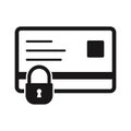 Card lock Glyph with background Vector icon which can easily modify or edit