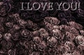 Card love you with black roses