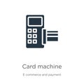 Card machine icon vector. Trendy flat card machine icon from e commerce and payment collection isolated on white background. Royalty Free Stock Photo