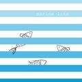 Card with marine stripes