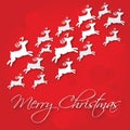 Card merry christmas. Flat icon. Royalty Free Stock Photo