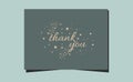 Card minimal thank you with stars dust elements with pastel abstract background.