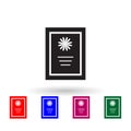 Card multi color icon. Simple glyph, flat vector of print house icons for ui and ux, website or mobile application Royalty Free Stock Photo