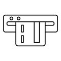 Card parking payment icon, outline style