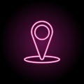 Card and pin icon. Simple thin line, outline vector of web icons for ui and ux, website or mobile application Royalty Free Stock Photo