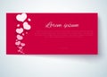 Card with pink hearts on a romantic pink background A pattern of decorative hearts and text for the design of greeting cards Royalty Free Stock Photo