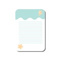 Card with Place for Notes, Lined Template Can Be Used for Calendar Daily Planner, Note Paper, Organizer, Schedule Vector