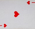 Card playing ace of hearts, suit of