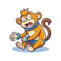 Card Playing Monkey in a Drugged State Royalty Free Stock Photo