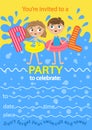 Card. Pool party Royalty Free Stock Photo