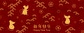 Chinese New Year banner design Royalty Free Stock Photo