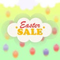 Card, poster, banner for festive Easter sales.