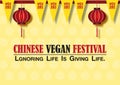 Card and poster of Chinese vegan festival holiday