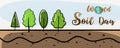 Card and poster`s campaign of world soil day in vector design Royalty Free Stock Photo