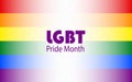 LGBT Pride Month. Poster with symbolic colors of the rainbow.