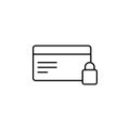 card protection icon. Element of electronic commerce icon for mobile concept and web apps. Thin line card protection icon can be Royalty Free Stock Photo