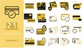 Card Protection Vector Icons Set for Secure Online Payments Royalty Free Stock Photo