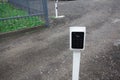 A card reader for access cards for entering the parking lot. An image for your design