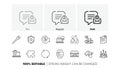 Card, Salary employees and Cardio bike line icons. For web app, printing. Line icons. Vector