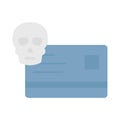 Card scam Flat Vector icon which can easily modify or edit