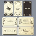 Card set in vintage style.