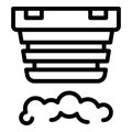 Card smoke detector icon outline vector. Safety house Royalty Free Stock Photo