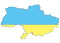 Card state Ukraine on white background is insulated