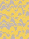 Card with stripes, wave made by brush and ink. Texture for the background. Yellow random stripes on a gray background. Hand drawn.