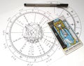 Astrology Natal Chart Tarot Card The High Priestess Royalty Free Stock Photo