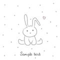 Card with sweet little bunny