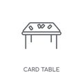 Card Table linear icon. Modern outline Card Table logo concept o