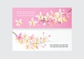 Card or tag for marketing Promotion with pink cassia flower design