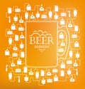 Card template with beer brewery element. Vector Royalty Free Stock Photo