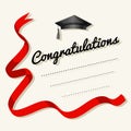 Card template with congratulations word