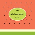 Card template design with watermelon Royalty Free Stock Photo