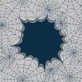 Card template with spiders web, seamless. Vector