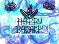 Card with text Happy Baisakhi. New year in Punjab. The celebration of the festival Baisakhi in India. Print for holiday. Vector Royalty Free Stock Photo