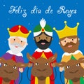 Card of the three wise men Royalty Free Stock Photo