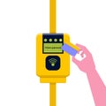 Card ticket validation, contactless cashless payments.