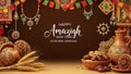 card to celebrat happy amazigh new year Royalty Free Stock Photo