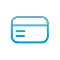 Card user interface blue gradient