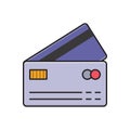 Card vector color flat icon Royalty Free Stock Photo