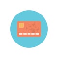 Card vector flat color icon Royalty Free Stock Photo