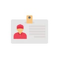 Card vector flat color icon Royalty Free Stock Photo