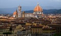 Card view. Florence. Italy. Viewing platforms of the old city Royalty Free Stock Photo