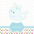 Card with whale Royalty Free Stock Photo